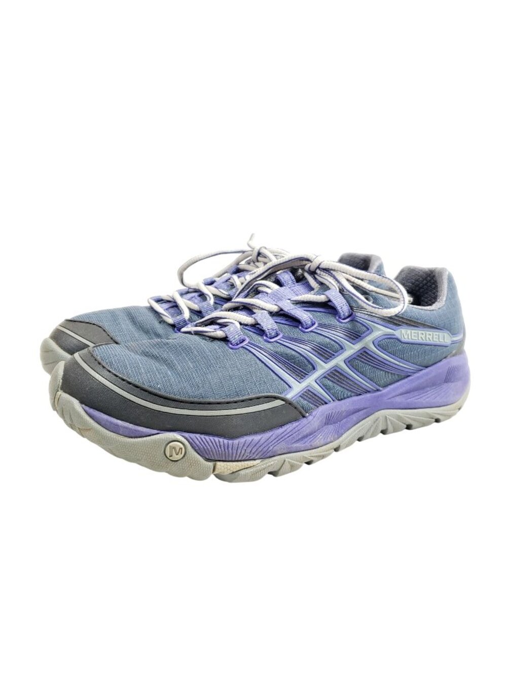 Merrell Womens Allout Rush Trail Running Shoes Dark Slate/Blue Size 8 US